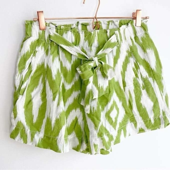 Anthropologie Breezy Paperbag Shorts in Chartreuse - Small - Picture 1 of 6